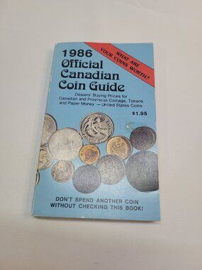 1986 Official Canadian Coin Guide Paperback Collector Reference Book